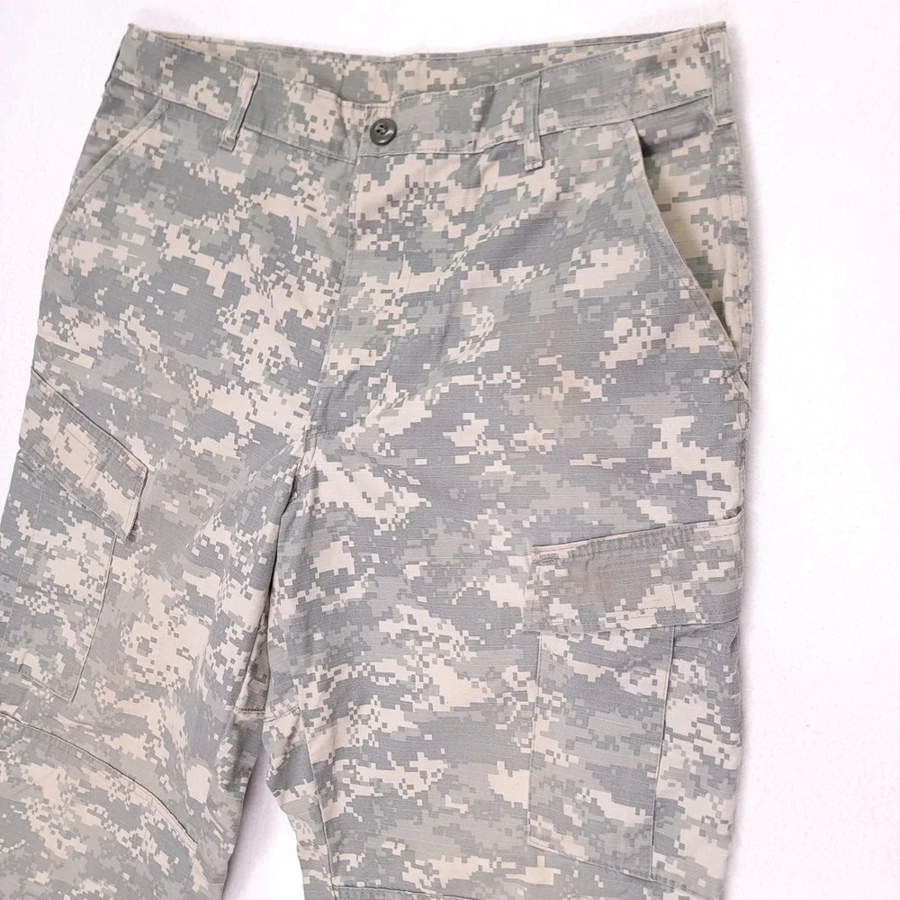 US Army ACU Digital Camo Cargo‎ Pants Medium Regular Ripstop Trousers 34x31